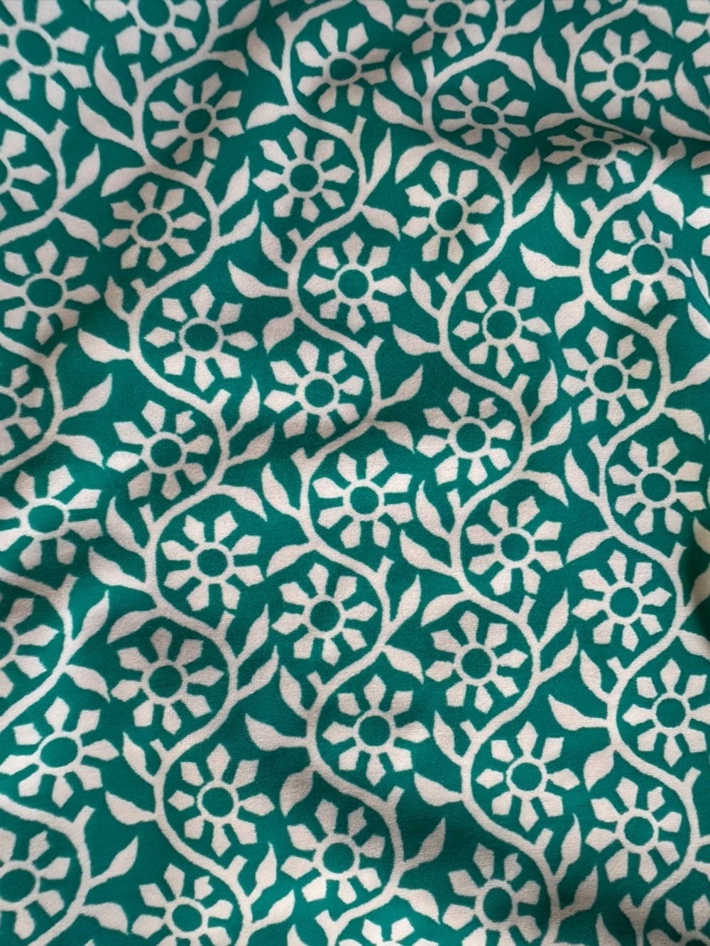 Teal Patterned One-Piece Swimsuit - Picture 3 of 8